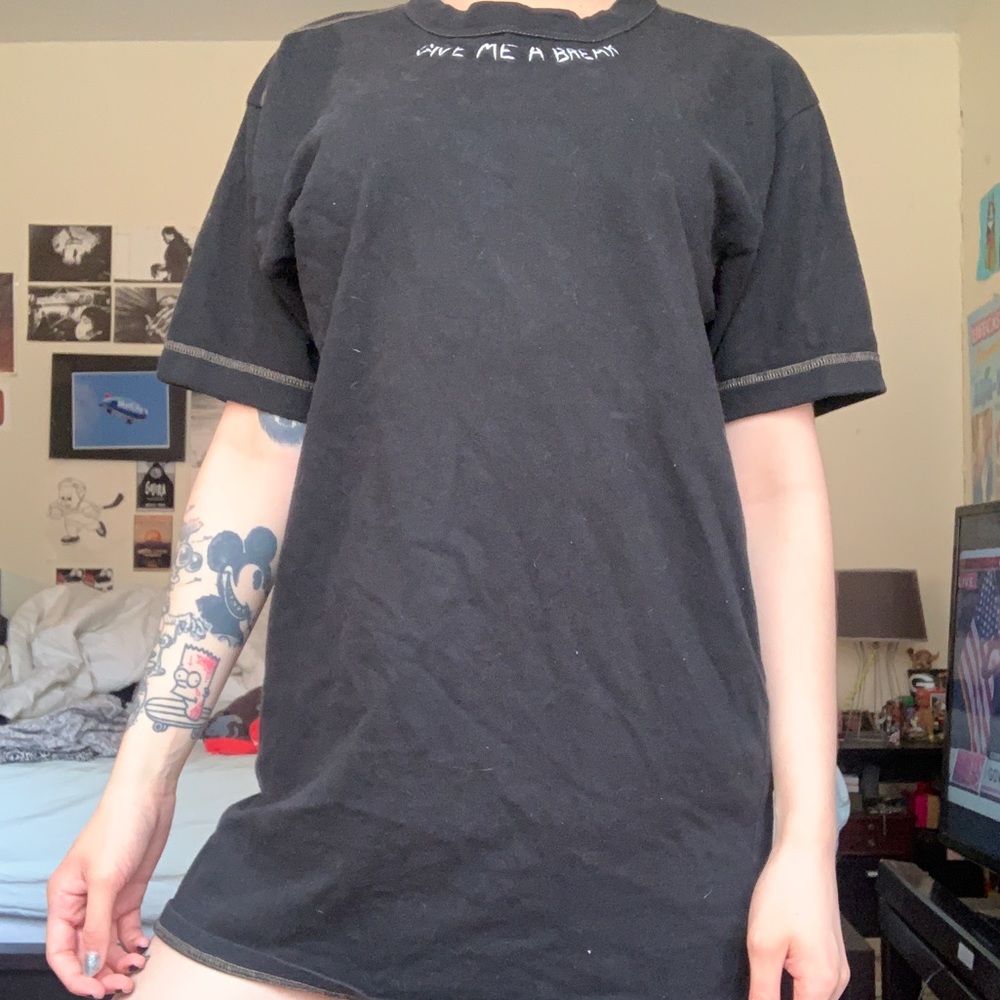 GIVE ME A BREAK T Shirt Dress-Urban Outfitters